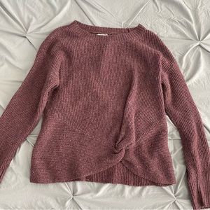 maroon knit sweater